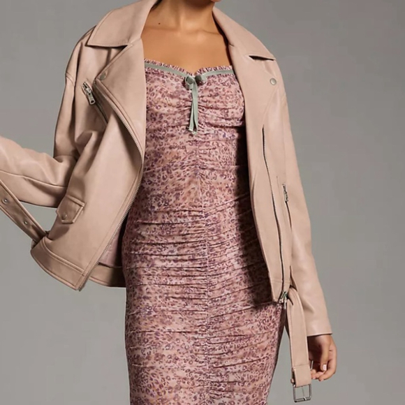 Avec Les Filles Jackets & Blazers - SOLD Avec Les Filles X Anthropologie Oversized Faux Leather Moto Jacket Large